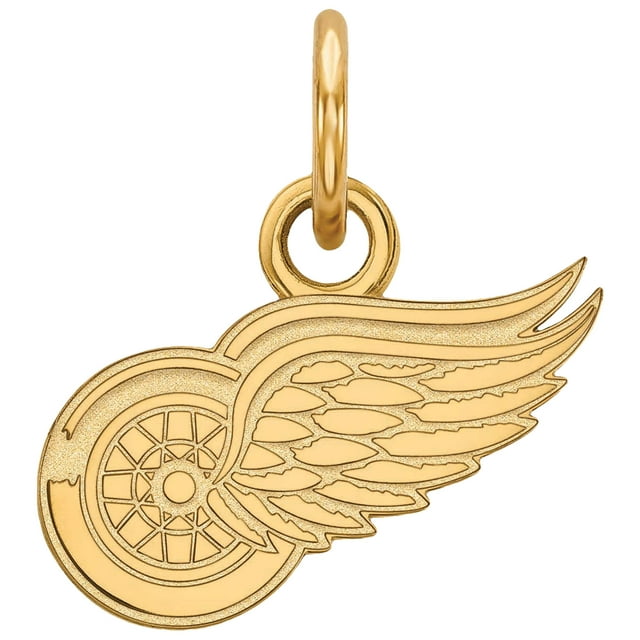 Sterling Silver Gold Plated NHL LogoArt Detroit Red Wings XS Pendant