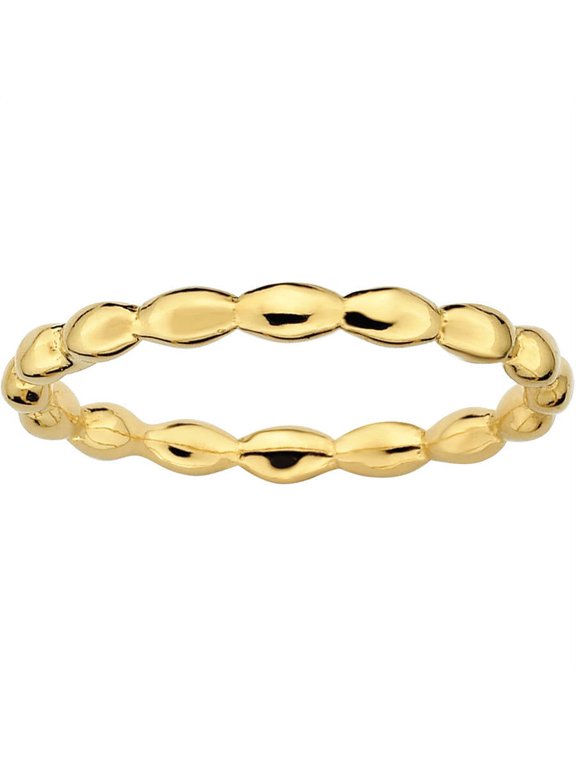 Sterling Silver Gold-Plated Rice Ring