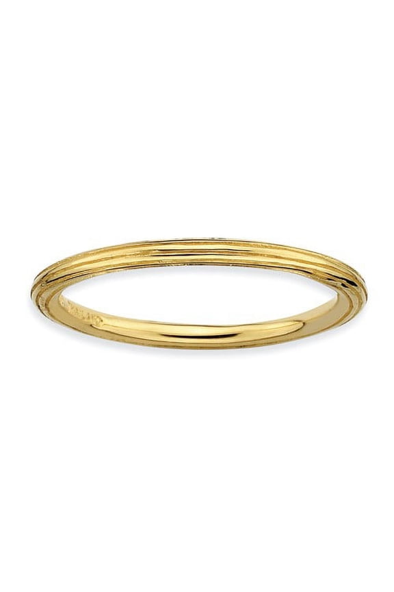 Sterling Silver Gold-Plated Step-Down Ring
