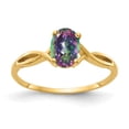 thumbnail image 1 of Sterling Silver Gold-Plated Textured Ring, 1 of 4