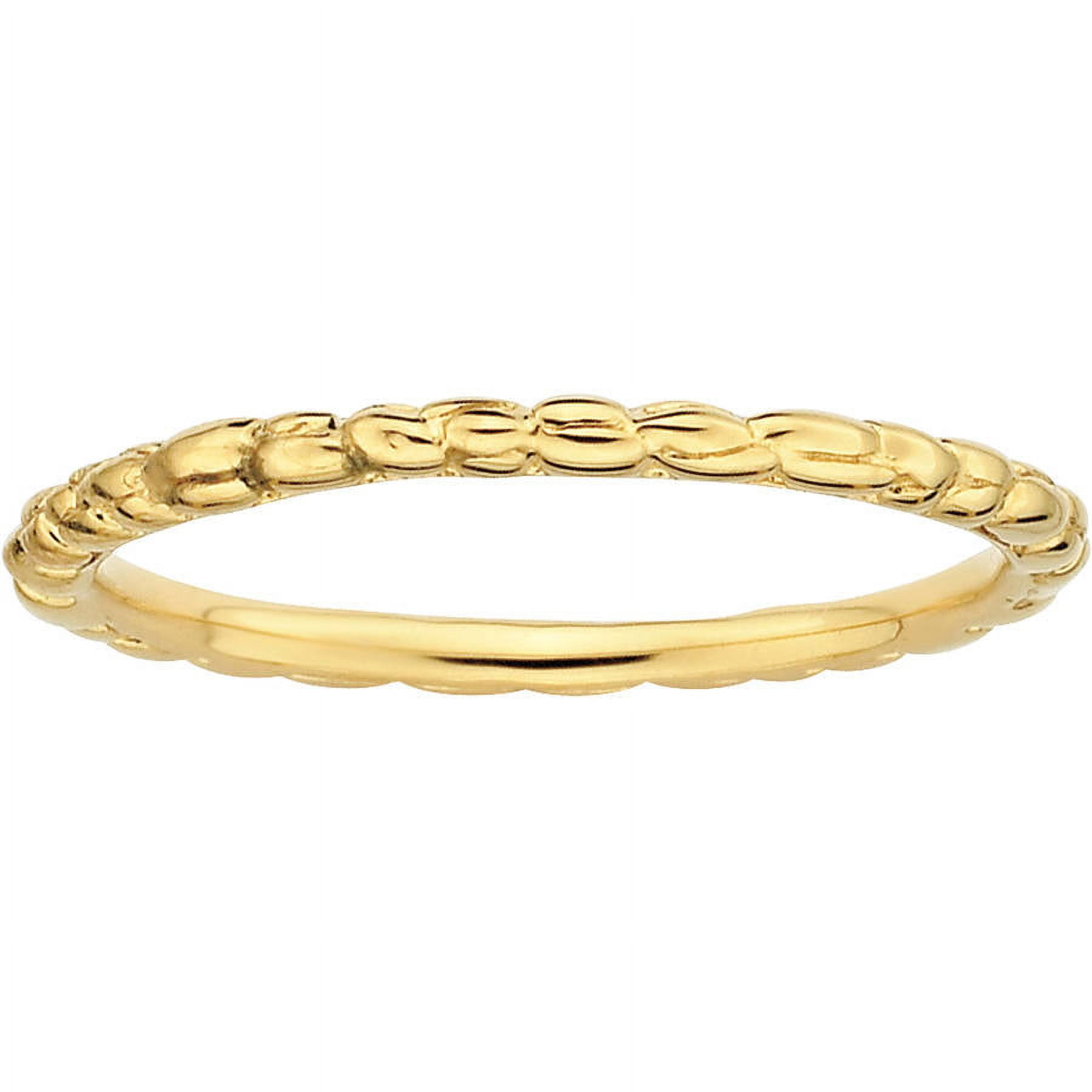 Sterling Silver Gold-Plated Twisted Ring