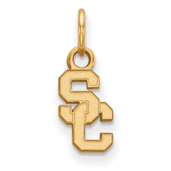 Sterling Silver & Gold Plated University of Southern California S-C Extra Small Pendant Charm