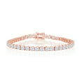 thumbnail image 1 of Sterling Silver/ Gold/ Rose Gold 4mm Round Cubic Zirconia Tennis 7.5" Bridal Bracelet, 1 of 4
