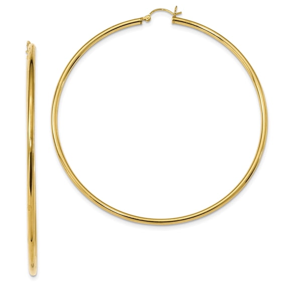 Sterling Silver Gold-Tone Polished Hoop Earrings