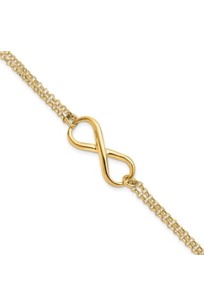 Sterling Silver Gold-plated Infinity Symbol Bracelet