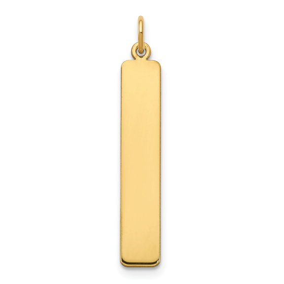 Sterling Silver/Gold-plated Large Blank Bar Charm