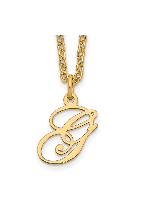 Sterling Silver Gold-plated Letter G Initial Necklace