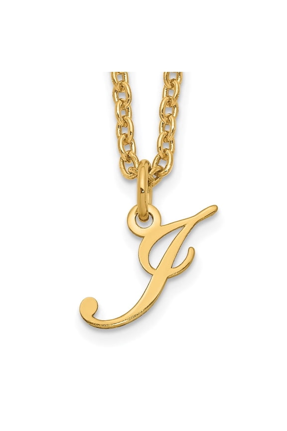 Sterling Silver Gold-plated Letter J Initial Necklace