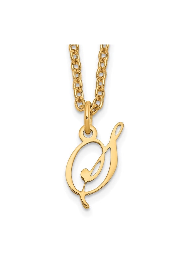 Sterling Silver Gold-plated Letter S Initial Necklace