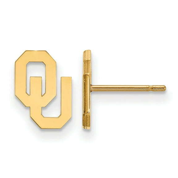 Women's Oklahoma Sooners Gold Plated XS Post Earrings