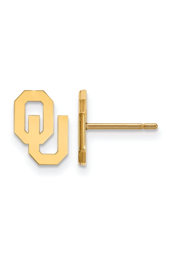 Women's Oklahoma Sooners Gold Plated XS Post Earrings