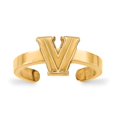 thumbnail image 1 of Sterling Silver Gold-plated LogoArt Villanova University Letter V Toe Ring Q-GP016VIL, 1 of 3