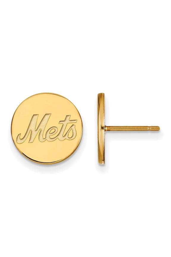 Women's New York Mets Gold-Plated Small Post Earrings
