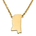 thumbnail image 1 of Mississippi State Necklace, Gold Plated, 1 of 2