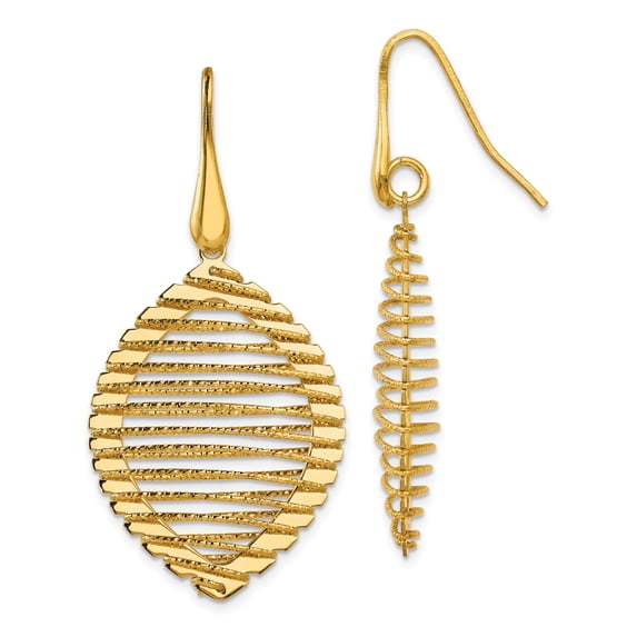 Sterling Silver Gold-plated Shepherd Hook Earrings Sterling Silver Earrings