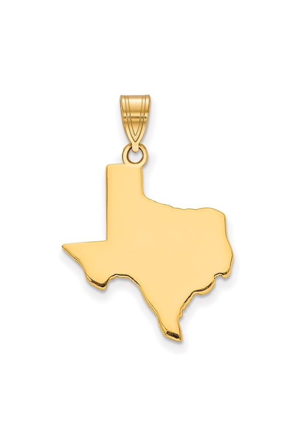 Sterling Silver/Gold-plated Texas State Pendant