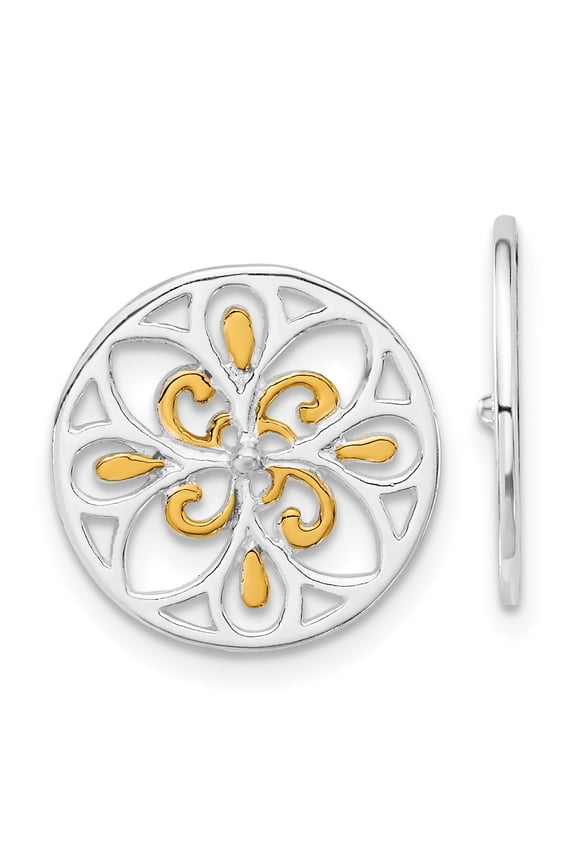 Sterling Silver Gold-tone Earring Enhancers Sterling Silver Earrings