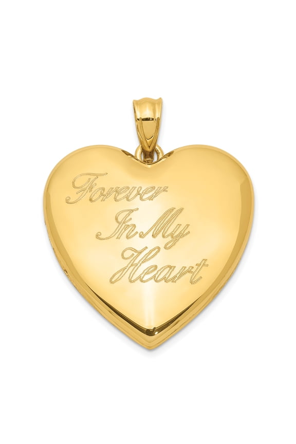 Sterling Silver Gold-tone Forever In My Heart Ash Holder Heart Locket Q-QLS996