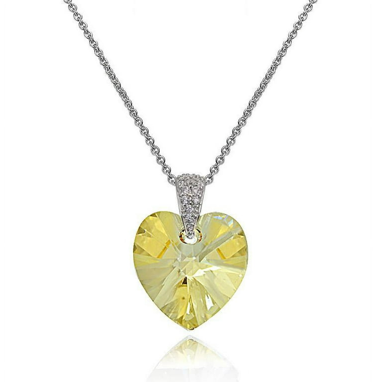 9ct Crystal Heart Pendant 9ct Crystal Heart Pendant
