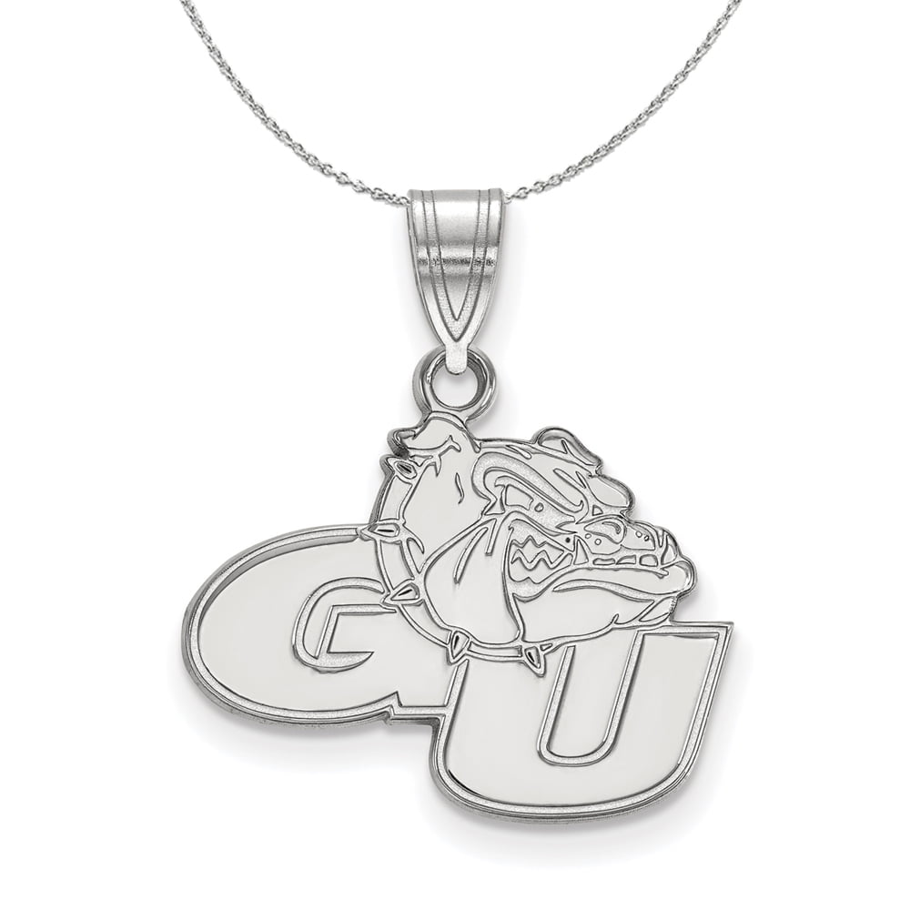 Sterling Silver Gold-plated University of Louisville Cardinals Script  Medium Pendant 18 inch Necklace