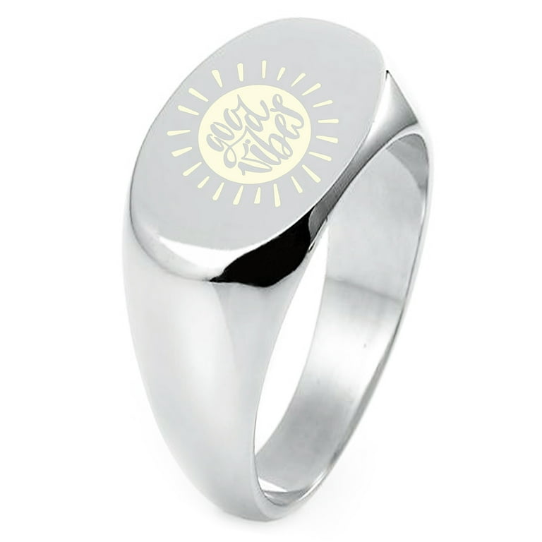 Oval Engravable Ring Sterling Silver Polished Mens Womens Oval Engravable Ring Sterling Silver Polished Mens Womens