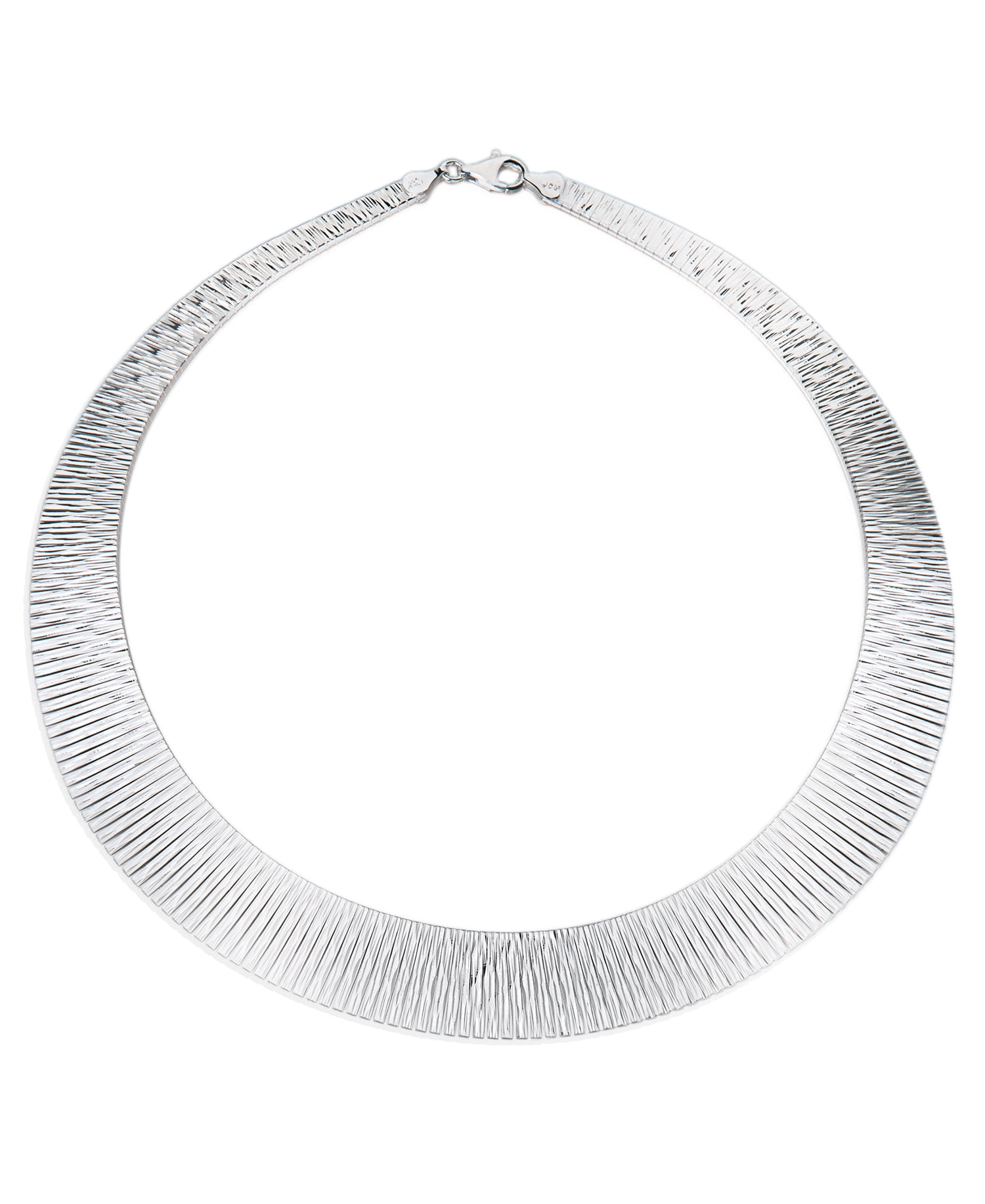 Sterling Silver Graduated Cleopatra Necklace 17
