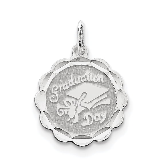 Sterling Silver Graduation Day Disc Charm