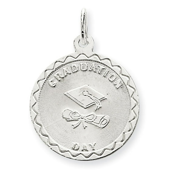 Sterling Silver Graduation Day Disc Charm