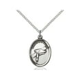 thumbnail image 1 of Sterling Silver Graduation Pendant 3/4 x 1/2 inches with Sterling Silver Lite Curb Chain, 1 of 1