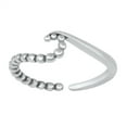 thumbnail image 1 of Sterling Silver Granulated Wave Toe Ring Adjustable Midi Band 925 New Jewelry Female Unisex, 1 of 4