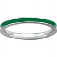 thumbnail image 1 of Sterling Silver Green-Enameled 2.25mm Ring, 1 of 6
