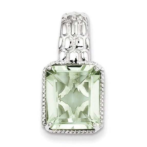 Sterling Silver Green Quartz Pendant