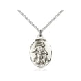 thumbnail image 1 of Sterling Silver Guardian Angel Pendant 7/8 x 1/2 inches with Sterling Silver Lite Curb Chain, 1 of 1