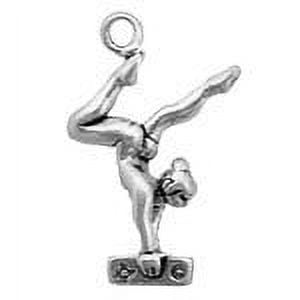 Girl Gymnast Gymnastics Charm Sterling Silver Girl Gymnast Gymnastics Charm Sterling Silver