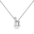 thumbnail image 1 of Sterling Silver H Letter Initial Alphabet 925 Silver Necklace, 15 inches with extender, 1 of 4