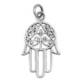 thumbnail image 1 of Sterling Silver Hamsa Hand Pendant, 1 of 2