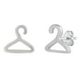 thumbnail image 1 of Sterling Silver Hanger Outline Minimalist High Polished Earrings Jewelry Female Unisex, 1 of 3