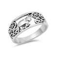 thumbnail image 1 of Sterling Silver Happy Elephant Swirl Sides Ring, 1 of 3