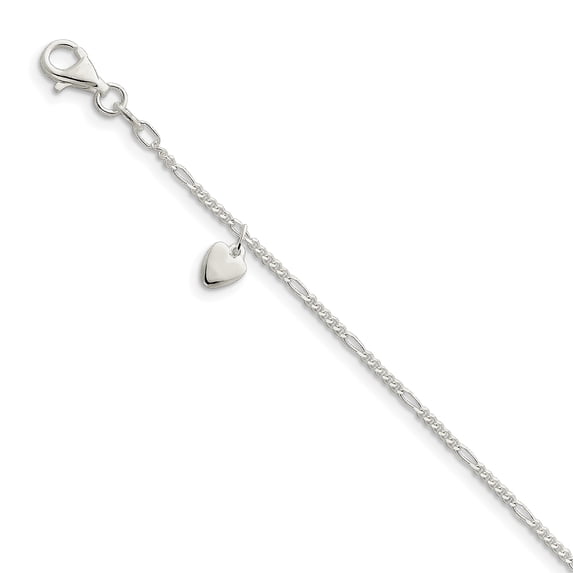 Sterling Silver Heart Anklet