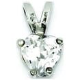 thumbnail image 1 of Sterling Silver Heart CZ Pendant QP20, 1 of 4