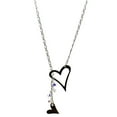 thumbnail image 1 of Sterling Silver Heart Cable Chain Adjustable Lariat Necklace, 1 of 2