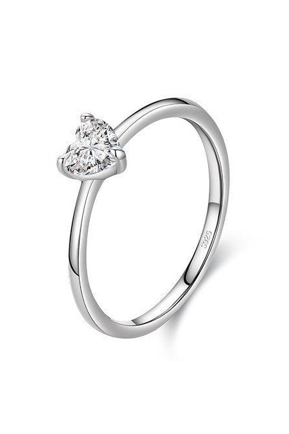 Sterling Silver Heart Cell Phone Ring for Women, Simple Design, S925 Silver Finger Ring, Perfect Gift