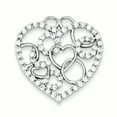 thumbnail image 1 of Sterling Silver Heart & Circles CZ Pendant QP2073, 1 of 2