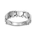thumbnail image 1 of Sterling Silver Heart & Cross Band Ring 6mm ( Size 5 to 10), 1 of 2