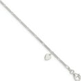 thumbnail image 1 of Sterling Silver Heart Dangle Anklet Made In Italy qg289-9, 1 of 5