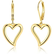 Leverback Heart Earrings