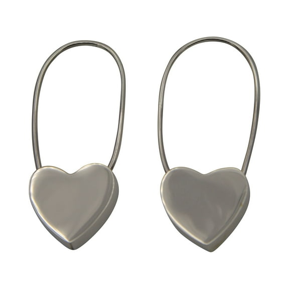 Sterling Silver Heart Hoops