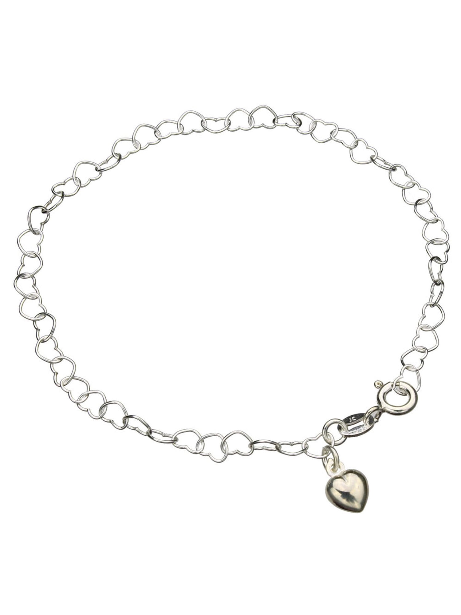 Sterling Silver Mia Heart Paperclip Chain Bracelet – Orli Jewellery