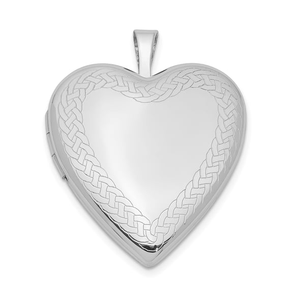 925 Sterling Silver Celtic Knot Heart Photo Locket Pendant Charm for Women