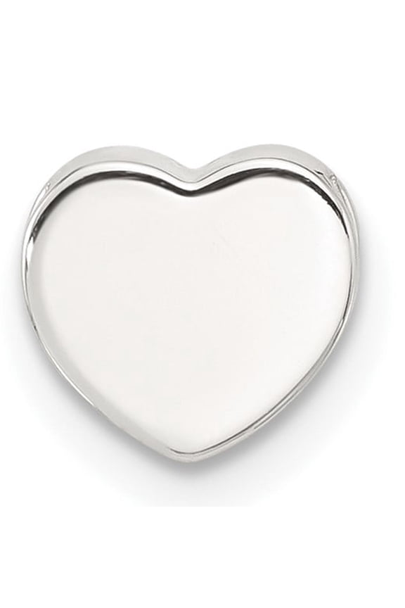 Sterling Silver Heart Pendant Necklace for Women, Smooth Polished Finish, Minimalist Jewelry Symbolizing Love, Simple Elegant Style for Everyday or Romantic Wear